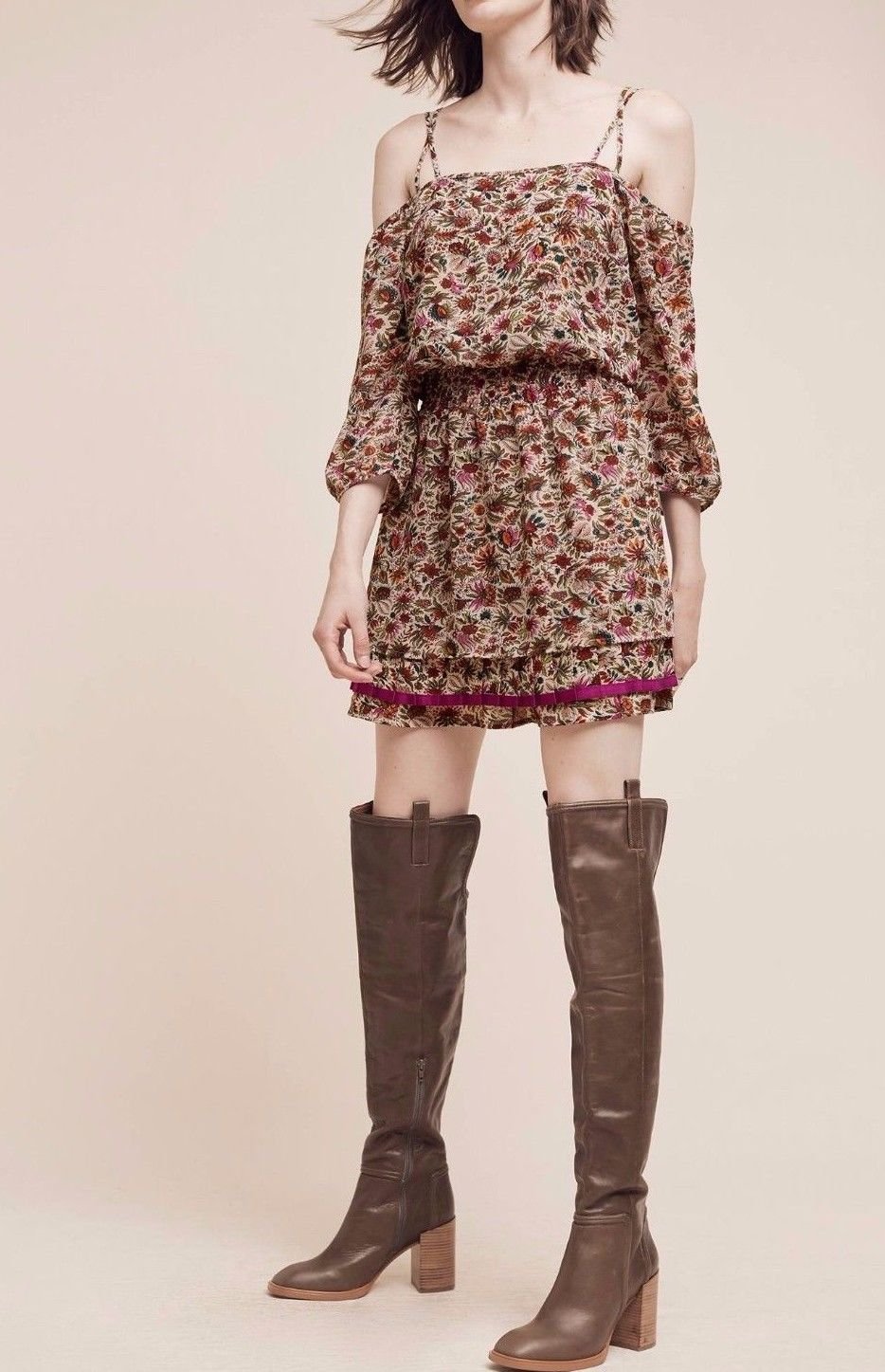 Anthropologie Everett Off-The-Shoulder Dress by Floreat $158 Sz 4 - NWT