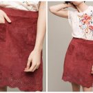 Anthropologie Napa Lazer-Cut Leather Skirt by Maeve $198 - NWT