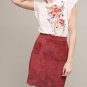 Anthropologie Napa Lazer-Cut Leather Skirt by Maeve $198 - NWT