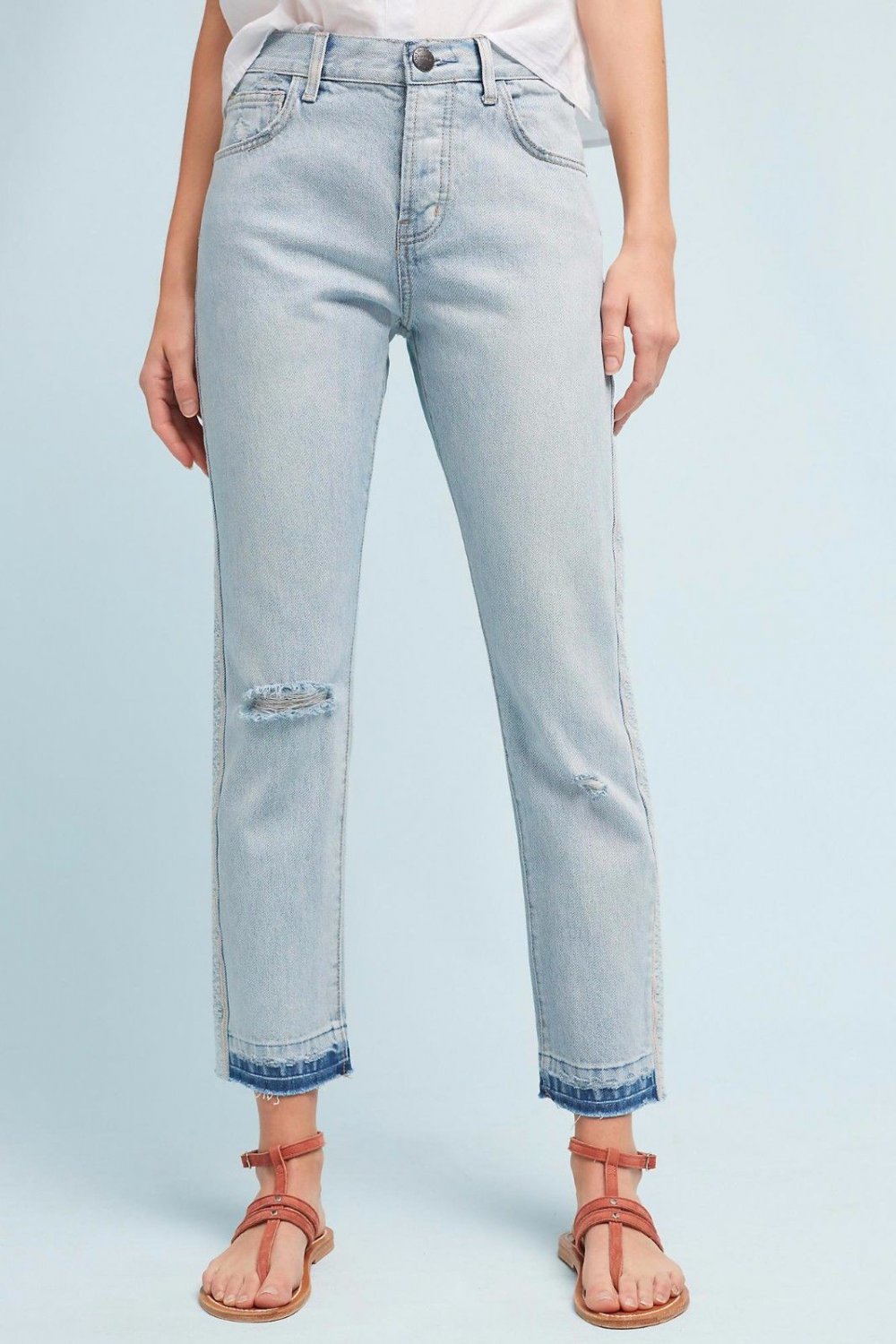 Current/Elliott The Slouchy Skinny Mid-Rise Straight Cropped Jeans $288 - NWT