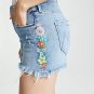 Anthropologie MOTHER The Dutchie High-Rise Embroidered Denim Shorts $218 - NWT