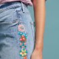 Anthropologie MOTHER The Dutchie High-Rise Embroidered Denim Shorts $218 - NWT