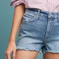 Anthropologie MOTHER The Dutchie High-Rise Embroidered Denim Shorts $218 - NWT