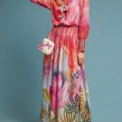Anthropologie Watercolor Maxi Dress by Bl-nk  $198 Sz XSP - NWT