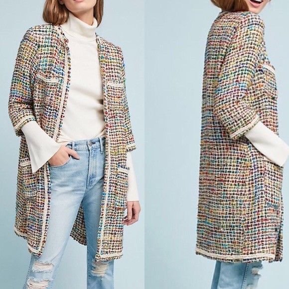 Anthropologie Tweed Berwyn Jacket by ett:twa $178 Sz XS - NWT
