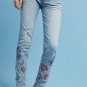 Anthropologie Pilcro Mid-Rise Slim Boyfriend Jeans Embroidered $158 - NWT