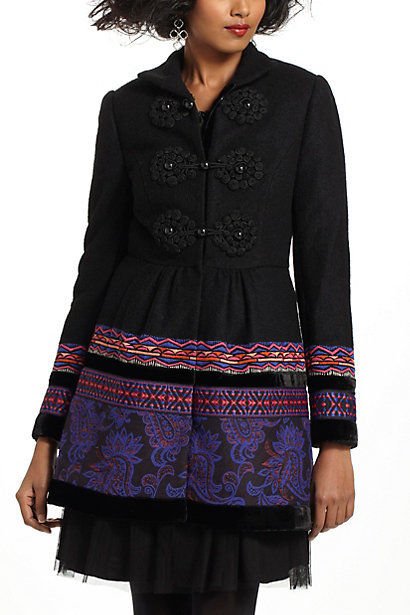 Anthropologie Stitched Loma Coat by Tracy Reese Sz 8 - NWOT