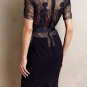 Anthropologie Carissima Sheath by Byron Lars Sz 0 - NWOT Navy