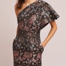Anthropologie Rose One-Shoulder Dress by ML Monique Lhuillier $548 Sz 2  - NWT