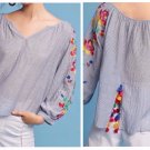 Anthropologie Embroidered Soleil Top by Floreat - NWOT
