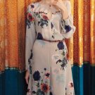 Anthropologie Ottoman Poppies Dress by Leifsdottir 100% Silk Sz 8