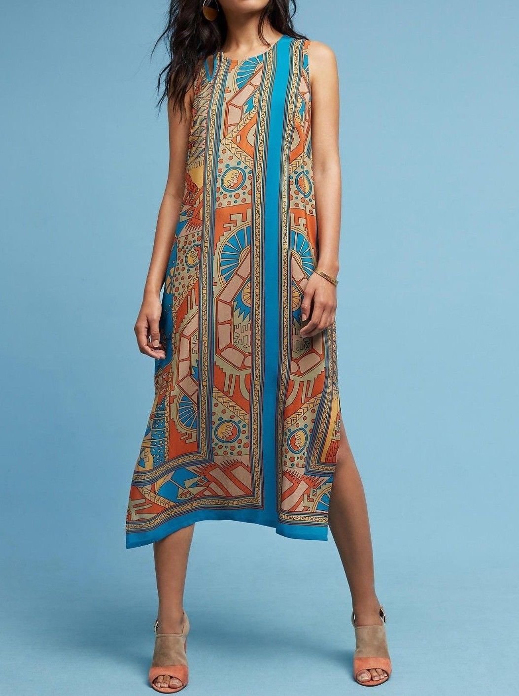 Anthropologie Tanvi Silk Column Dress by Akemi+Kin $168- NWT