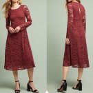 Anthropologie Garnet Lace Dress by Ottod'Ame $220 Sz 12 - NWT Italy