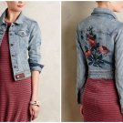 Anthropologie Pilcro Rosegarden Denim Jacket Sz S - NWOT