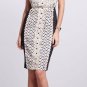 Anthropologie Lasercut Sheath Dress by Byron Lars Sz 10 - NWOT Navy & Pink