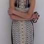 Anthropologie Lasercut Sheath Dress by Byron Lars Sz 10 - NWOT Navy & Pink