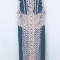Anthropologie Lasercut Sheath Dress by Byron Lars Sz 10 - NWOT Navy & Pink