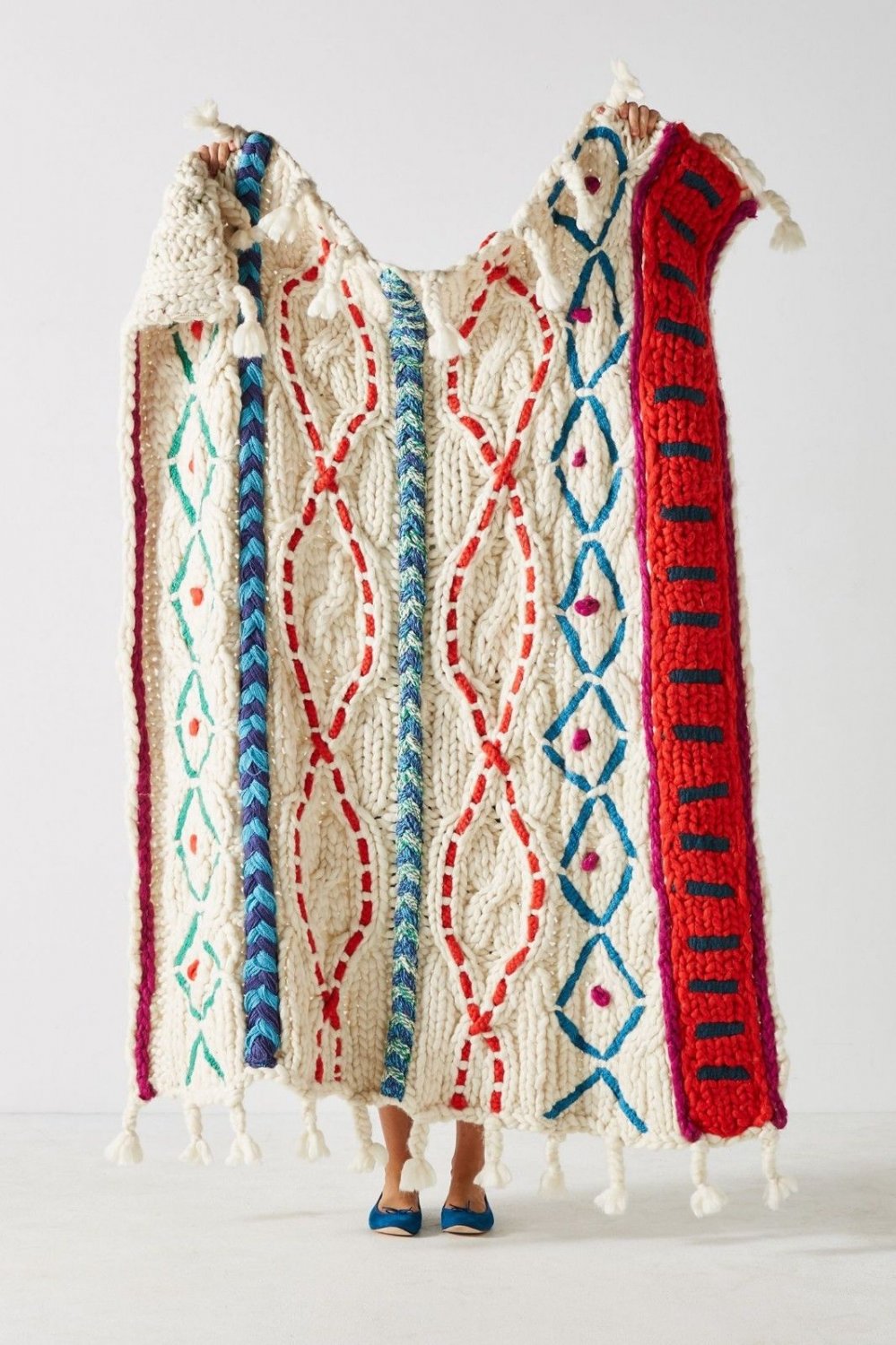 Anthropologie Hand-Knit Pippa Throw Blanket $298 - NWT