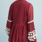 Anthropologie Nisha Peasant Top by Vineet Bahl $138 Sz S - NWT
