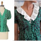Anthropologie Intarsia Rose Cardigan $188 Sz M  - NWOT