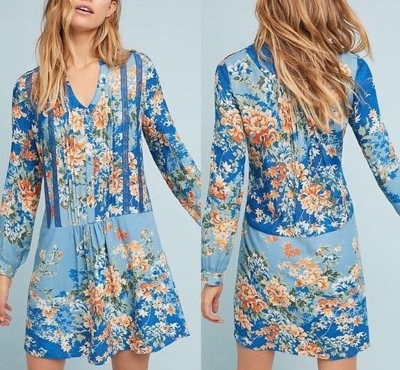 Anthropologie Gaina Printed Dress by Tiny $148 Sz XL - NWT