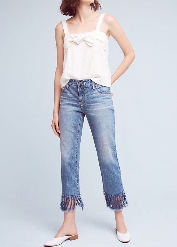 Anthropologie Pilcro Hyphen Mid-Rise Relaxed Boyfriend Jeans $158 Sz 25P - NWT
