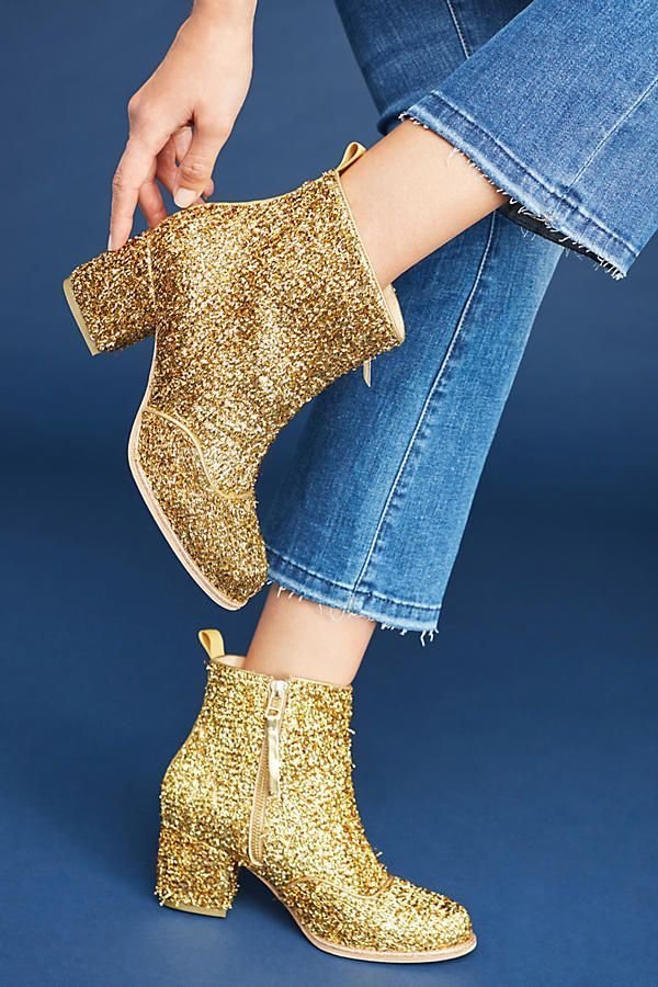 Anthropologie Bill Blass Tinsel Boots $228 Sz 7 - NWT
