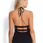 Anthropologie Seafolly Side Cutout One-Piece Swimsuit Black $152 Sz 6 - NWT