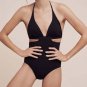 Anthropologie Seafolly Side Cutout One-Piece Swimsuit Black $152 Sz 6 - NWT