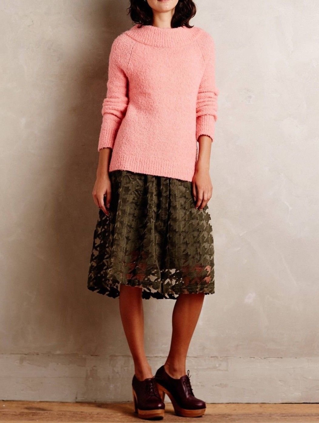 Anthropologie Boucle Mockneck Pullover by Moth Sz S - NWT