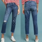 Anthropologie Pilcro Mid-Rise Slim Boyfriend Cropped Jeans Sz 24 - NWT