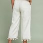 Anthropologie Pommed Linen Wide-Leg Pants by Moon River $98 Sz S - NWT