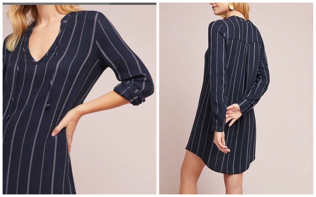 Anthropologie Cloth & Stone Versify Tunic Dress $138 Sz XS - NWT