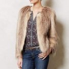 Anthropologie Rochelle Faux Fur Jacket by Elevenses $248 Sz L - NWOT