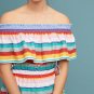 Anthropologie Striped Off-The-Shoulder Dress by 4OUR Dreamers - NWT