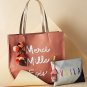 Anthropologie Scripted Tassel Tote Merci Mille Fois XL - NWT