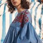 Anthropologie Lianna Embroidered Blouse by Hemant & Nandita Sz XS - NWOT