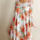Anthropologie Fluttered Blooms Swing Dress by Paper Crown+Rifle Paper Co. Sz XSP