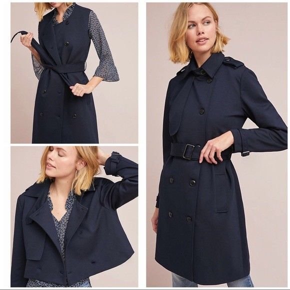 Anthropologie Marlo Trench Coat by dRA $228 Sz M - NWT
