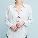 Anthropologie Rails Striped Lace Up Shirt $148 Sz S - NWT