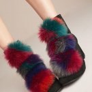 Anthropologie Cecelia New York Faux Fur Pom Front Booties $248 Sz 7.5 - NWT