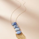 Anthropologie Tumbled Stone Ladder Pendant Necklace - NWT