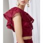 Anthropologie Ruffled One-Shoulder Top by Keepsake $168 Sz L - NWT