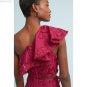 Anthropologie Ruffled One-Shoulder Top by Keepsake $168 Sz L - NWT