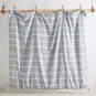 Anthropologie Woven Stripe Duvet Cover King and 2 Standard Shams - NWT