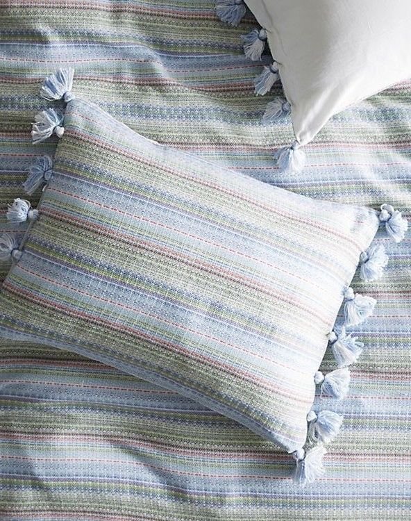 Anthropologie Woven Stripe Collection 2 Standard Shams - NWT