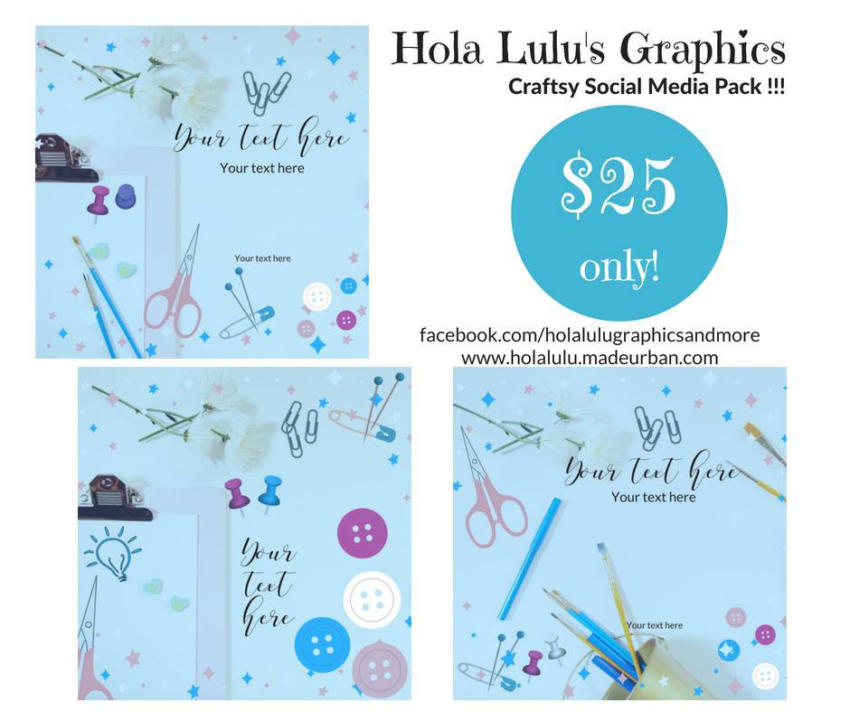 Craftsy girl social media media pack