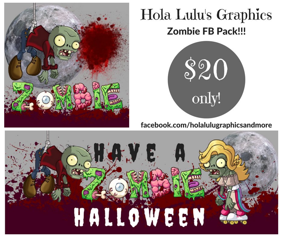 Zombie Halloween FB pack