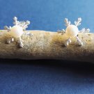 Freshwater AAA pearl earrings snowflake silver stud