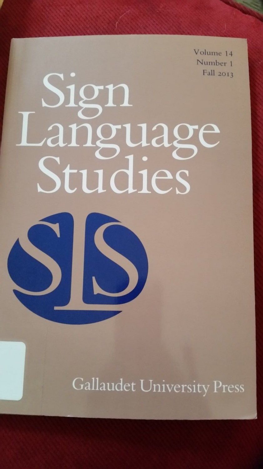 Sign Language Studies 2013 ExLibrary